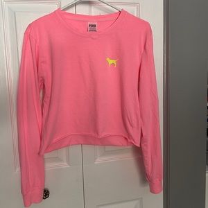 Pink Victoria Secret cropped long sleeve